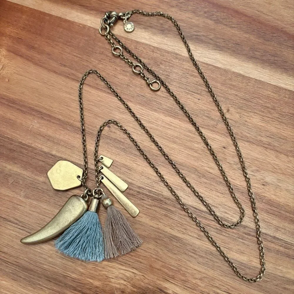 J.Crew | Tassel Charm Necklace | 32” Adjustable